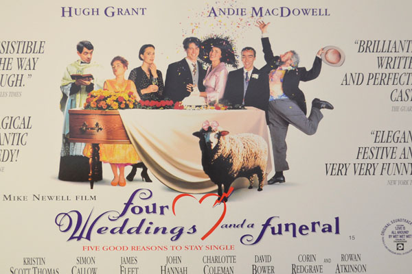 Four Weddings and a Funeral از انواع فیلم کمدی انگلیسی برای تقویت زبان است.